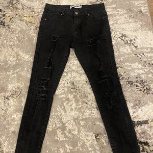 Black Ripped Skinny Jeans